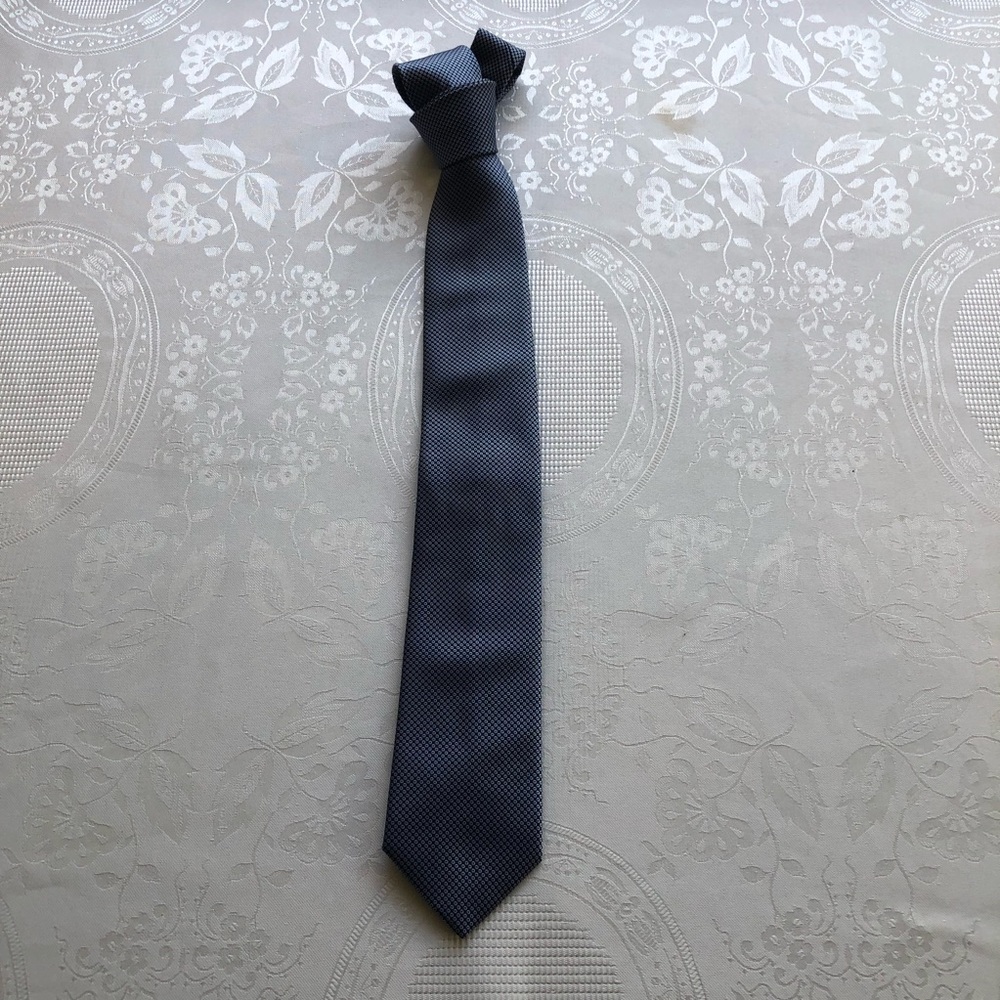 BOSS Hugo Boss Slate 100% Silk Classic Men’s Neck-Tie Slim Width Made In ITALY